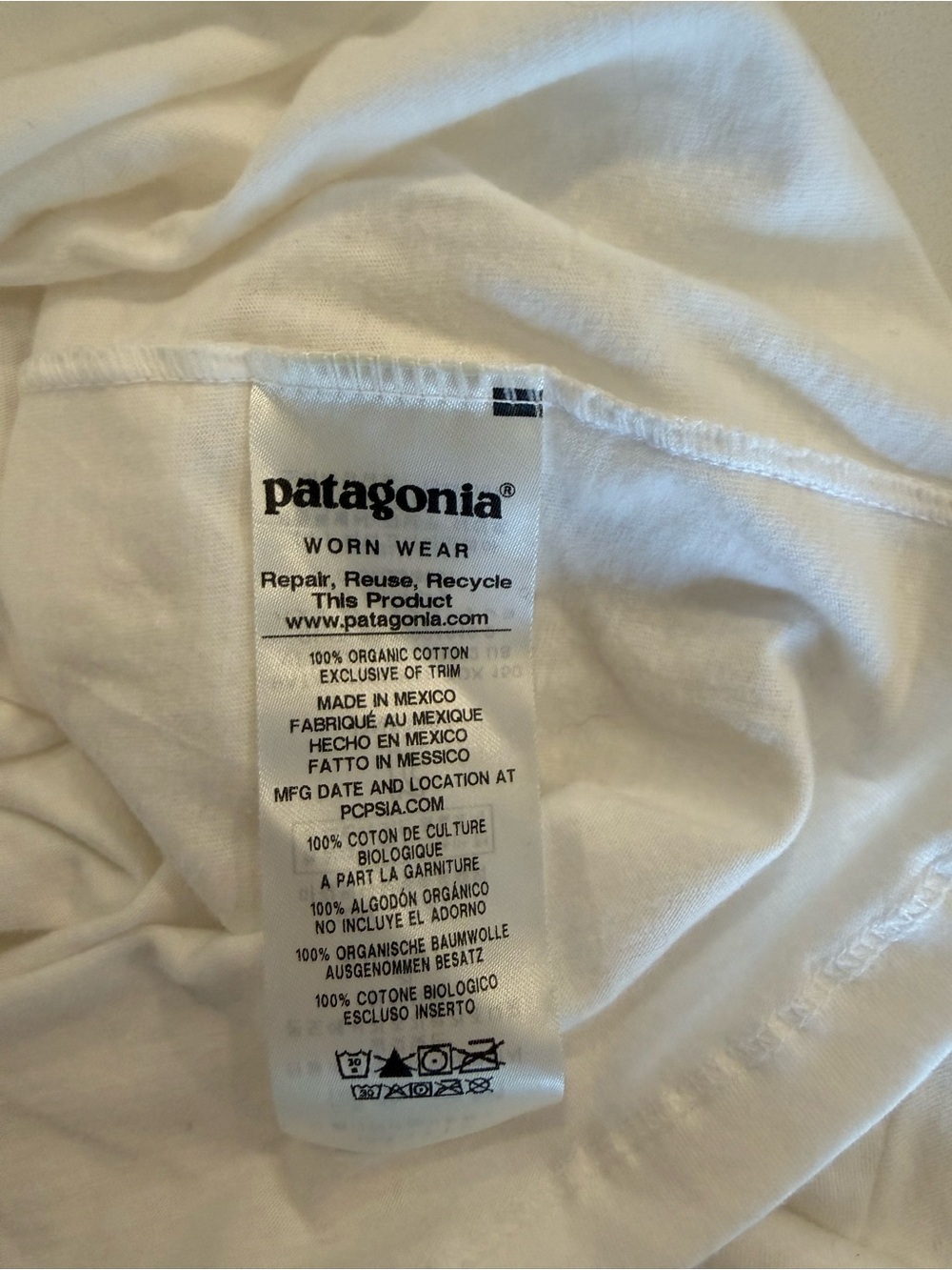 Patagonia White 'Live Simply' Graphic Short Sleeve Tee - Picture 5 of 7